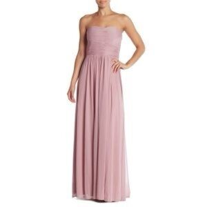 MARINA Strapless Rose Midi Dress